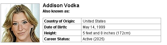 Pornstar Addison Vodka